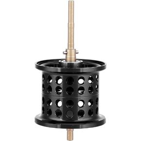 Round Bearing Spool, Aluminum Fishing Round Bearing Reel Spool for PMAX3/BMAX3/SMAX3 Casting Reels, Reel (Black)