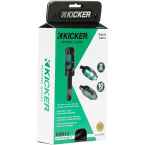 Kicker 47KMI10 Marine Series 2-Ch RCA Interconnect, 10.0m