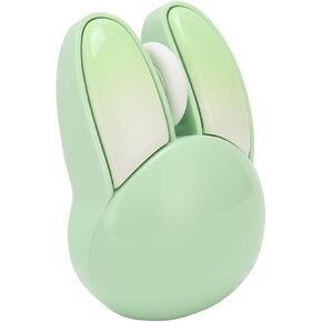 Cute Bunny Mouse, Cute Rabbit 2.4G Mice, Candy Colors, Silent Kawaii Rabbit Mouse, 3 Levels Adjustable DPI, 33ft Effective Range for Girls and Kids (Matcha Green)