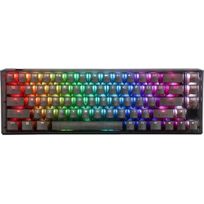 Ducky One 3 SF Aura 65% Mechanical Keyboard: Quack Mechanics Dampening, Hot-Swappable Cherry MX Red Switches, High-Density PBT Tripleshot Keycaps, RGB, US, Black