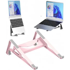 S-T2 Vertical Laptop Stand for Desk, 2-in-1 Ergonomic Laptop Holder Riser, Compatible with MacBook Air/Pro, Detachable & Space-Saving Desk Stand. (White)