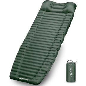 IFORREST Camping Sleeping Pad w/Armrest & Pillow - 4 Inch Ultra-Thick Side Sleep Friendly - Rollover Protection - Ultralight Backpacking Air Mattress