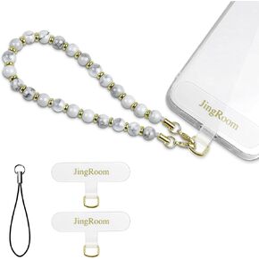 Phone Charm Strap,Wristlet Phone Strap Bracelets with Teter Tabs Beaded Lanyard Compatible for Most SmartPhone