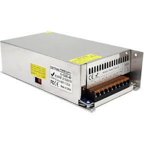 110V AC to 48V DC Converter 25A 1200W 48V Power Supply AC to DC Converter 110V to 48V AC/DC Adapter Specifically Designed for LED Car Devices and CCTV (48V, 48V-25A-1200W)