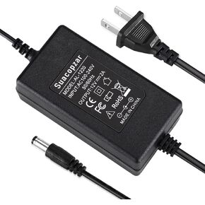 12V 2A DC Power Supply Adapter, 100V~240V AC to DC 12Volt 2Amp Converter Regulator 5.5x2.5mm/ 5.5x2.1mm DC Plug, DC12V Transformer for LED Strip Light, CCTV Camera, GPS, Router
