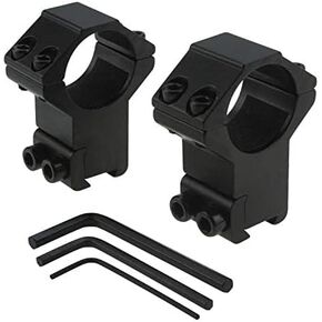 1"/25.4mm High Profile Scope Rings for 3/8" and 9-11mm Dovetail Rail - Pack of 2