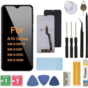 OLED Screen Replacement for Samsung Galaxy A10 6.2" SM-A105FN, SM-A105F, SM-A105G, SM-A105M Assembly LCD Display Touch Screen Digitizer with Tools Adhesive