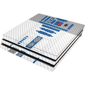 MightySkins Carbon Fiber Skin for Sony PS4 Pro Console - Cyber Bot | Protective, Durable Textured Carbon Fiber Finish | Easy to Apply, Remove, and Change Styles | Made in The USA
