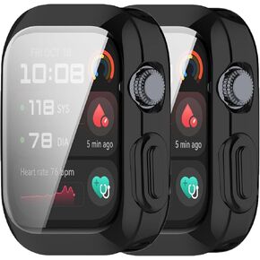 Compatible with Huawei Watch D2 Screen Protector Case 2024, Soft TPU Plated All Around Scratch-Proof Screen Protector Case Cover for Huawei Watch D2 (2black)