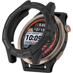 Chofit Intended for Amazfit Cheetah/Cheetah Pro Case Soft TPU Rugged Shock Proof Bumper Protective Shell Smartwatch Accessories for Amazfit Cheetah Cover (Black)