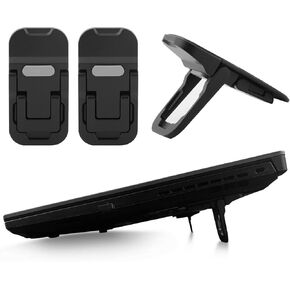 2 Pcs Keyboard Stands,Mini Portable Laptop Stand for Desk,Zinc Alloy Laptop Riser with 2 Adjustable Angles Foldable Invisible Laptop Riser for Mac-Book, Del-l, H-P, Lenov-o and More,Black
