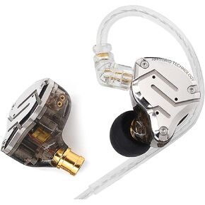 KZ ZS10 Pro in Ear Monitor, 4BA+1DD Hybrid Driver IEM Earphones, HiFi Gaming Earbuds with Stainless Steel Faceplate, in Ear Headphone for Musician Audiophile (Without Mic, Black)