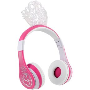 eKids Wicked Glinda Bluetooth Headphones, Wireless Headphones with Microphone Includes Aux Cord, Volume Reduced Kids Foldable Earphones for School, Home, or Travel