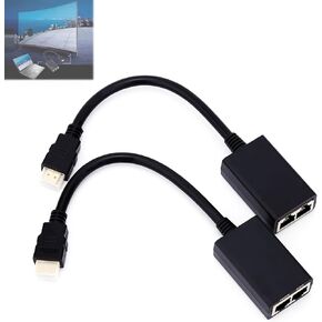 مرسل استقبال Zerone 1080p Extender ، 30M مسافة LAN Ethernet Balun Extender مكرر عبر CAT5E/6 دعم (حزمة واحدة)