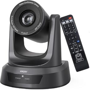 20X PTZ Conference Webcam with USB Plug-and-Play, 1080P PTZ Live Streaming Camera for Church, Education, Conference Room Camera Attached Remote Control Work with Zoom, Skype, OBS