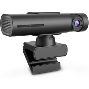 TOALLIN 2K Streaming Webcam for PC, AI Tracking PTZ Streaming Camera, Gesture Control, Built-in Dual Noise-Canceling Mics, Ultra 95° FOV, USB Web Camera for Live-Streaming/Conferencing/Video Calls