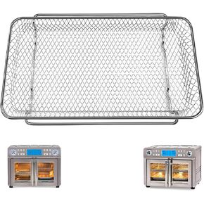 GXF Air Fryer Basket Replacement for Emeril Lagasse Dual Zone 360 Air Fryer Oven 25 QT Air Fryer Convection Toaster Oven 11.6"x 6.9" Non-stick Mesh Air Fryer Steel Accessories Parts Dishwasher Safe