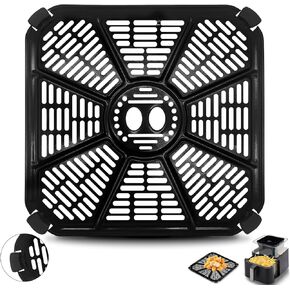 GXF Air Fryer Accessories for Green pan RICARDO Air Fryer, 9''×9'' Steel Air Fryer Tray Grill Pan Grill Plate Crisper Plate Replacement Parts Rack