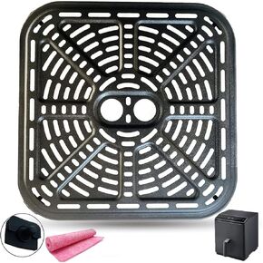 Air Fryer Grill Plate for COSORI 6.8QT Air Fryers, 9.02IN Square Upgraded Air Fryer Grill Pan, Air Fryer Crisper Plate Tray, Air Fryer Rack, Insert Pan for 6.8Quart COSORI Air Fryers, Nonstick