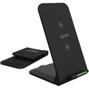 20W Fast Wireless Charger, Desktop Wireless Charging Stand Compatible with iPhone 15,16,16 Pro,15 Pro,14,13,12,11 Series/X/XS/XR,Phone Charger for Galaxy S24/S23/S22/Note,Pixel/LG(NO Plug) (Black)