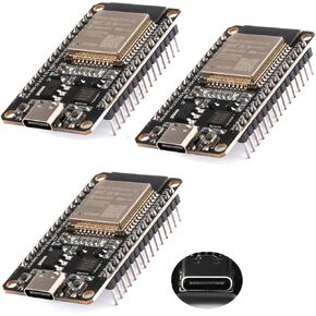 ESP32S ESP32 Type-C ESP 32 Development Board 30PIN NodeMCU Development Board ESP32-WROOM-32 2.4 GHz WLAN CP-2102 (USB-C 30PIN 3pcs)
