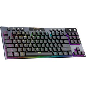 Hexgears Immersion A3 TKL Mechanical Keyboard, Bluetooth/2.4G/USB-C Wireless Keyboard with Low-Profile Switches, Display Screen, 16.8M RGB, 5800mAh Battery, Hot-Swappable Gaming Keyboard, Linear