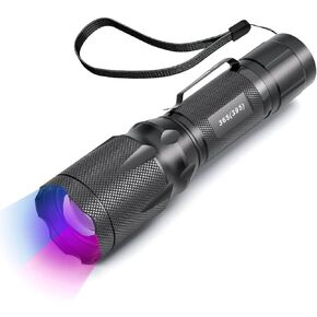 365NM 395NM UV Flashlight Blacklight ، ضوء أسود مزدوج الوضع لعلاج الغراء للأشعة فوق البنفسجية ، زجاج اليورانيوم ، تتبع صبغة UV تسرب AC ، وظائف متعددة محمولة-البطاريات غير متضمنة