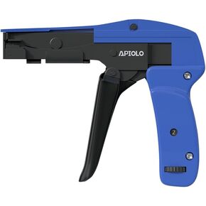 Cable Tie Gun, Ergonomic Hand Operated Fastening Zip Tie Gun, Adjustable Tension to Fasten, Cutting with 1-3 Tension Setting, Blue, 6.29 Inches Length Fastening Cable Tie Tool