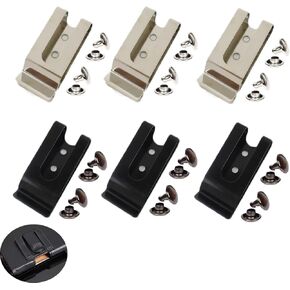 6 Pack Sheath Belt Clip with Mount Rivet Belt Pocket Organizer Clasp Spring Buckle Hook for Leatherman Nylon Leather EDC Belt Holster Tactical Multi Tool Pouch Wallet
