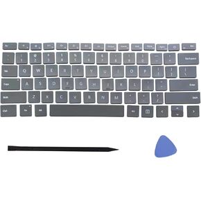 Replacement Keycap Keys,US Layout Key caps and Tool Compatible for Surface Laptop 1/2 1769 1782 Keyboard (Dark Gray)