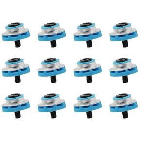 Taodan 12PCS Server Hard Drive Screws 2.5 Inch Solid State Drive Screws Blue and Black Nails Isolated Slot Silent Mounting Screws Used as Single Computer Chassis Vibration Damping Screws