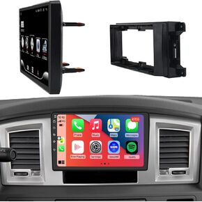 QLED 8 Core Radio Upgrade for Dodge RAM 2006 2007 2008 Touch Screen Stereo Carplay Android Auto Ready Free Camera