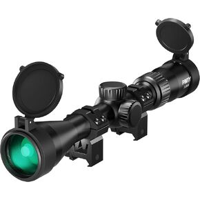 Pinty 3-9x40 Rifle Scope, Multicoated Lens Optical Riflescope, Shockproof BDC Reticle Scope for Hunting Shooting, Scope Mount Rings Included