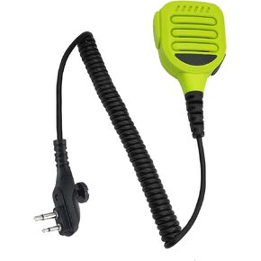 Radio Speaker Mic Shoulder Lapel Hand Microphone with 3.5mm Audio Jack Walkie Talkie Hands Free Mikes for Hyt Hytera BD 402 402i 502 502i 612i 482i 362i PD 506 TC508 (Green)
