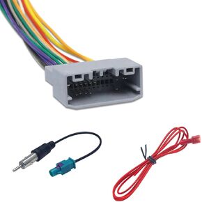 3 PCS Car Radio Wiring Harness Connector, ABS Waterproof Audio Wiring Harness Connector, Stereo Speaker Wiring Harness Connector, Compatible with Jeep Compass Wrangler Dodge (Multicolored)