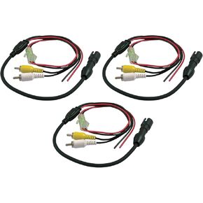 Voyager 31300006 Camera Connector, 4-pin Female Camera Adapter to RCA Connectors with Power, Used to Tie The Camera Into Multi-plexing Systems and/or Video and Digital Recorders (Pack of 3)