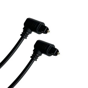 Dual Angled 90 Degree Digital Optical Audio Toslink Cable,Slim Digital Audio Optical Cable for Sound Bar, TV, PS4, Xbox, Home Theater - 3.3 Feet (1Meters) OD:4.0