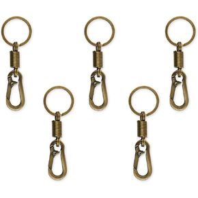 DS. DISTINCTIVE STYLE Carabiner Clip Keyring Stainless Steel Spring Keychain with Snap Hook Quick Release Key Rings