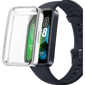 for Huawei Band 9/Huawei Band 8 Case, Protective Case TPU All-Around Protective Case Soft TPU Case Watch Case Cover Bumper Frame for Huawei Band9/HUAWEI Band8 （Silver）