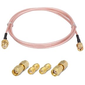 3FT SMA Male to SMA Female Bulkhead Mount RG316 Antenna Extension Cable Additional SMA to SMA/RPSMA Adapter Kit for SDR Equipment Antenna Ham Radio/3G/4G/LTE Antenna/ADS-B/GPS etc.