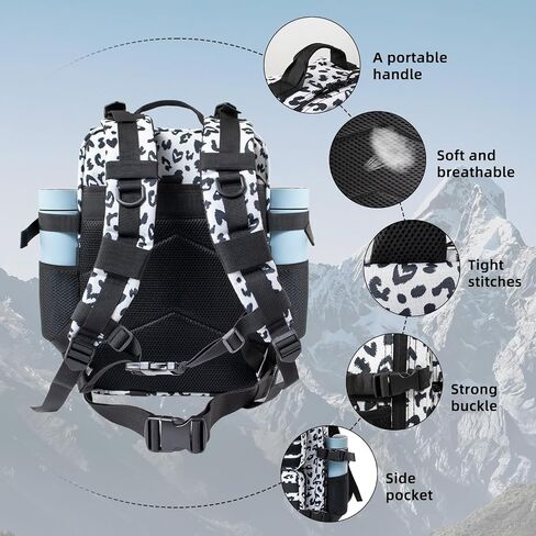 12L Mini Tactical Military Backpack for Women - Army Assault Pack Bag - Small Rucksack with Bottle Holder - Work Gym Bag - Cow Print in Kuwait