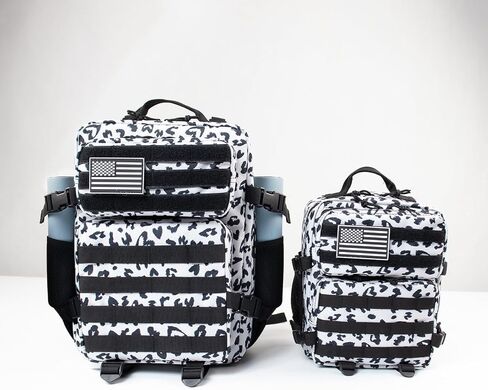12L Mini Tactical Military Backpack for Women - Army Assault Pack Bag - Small Rucksack with Bottle Holder - Work Gym Bag - Cow Print in Kuwait