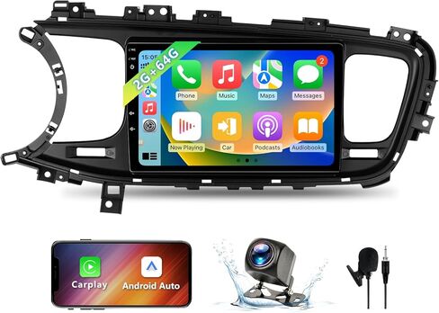 Android 13 Car Radio Compatible with KIA Optima K5 2013 2014 2015, 9 Inch 2+64G Car Stereo with Wireless CarPlay/Android Auto/Bluetooth/GPS Navigation/WiFi/Touch Screen/Backup Camera in Kuwait