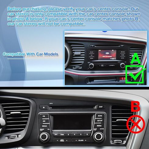 Android 13 Car Radio Compatible with KIA Optima K5 2013 2014 2015, 9 Inch 2+64G Car Stereo with Wireless CarPlay/Android Auto/Bluetooth/GPS Navigation/WiFi/Touch Screen/Backup Camera in Kuwait