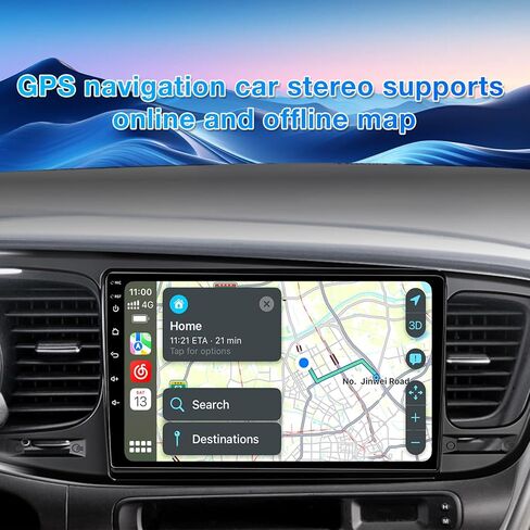 Android 13 Car Radio Compatible with KIA Optima K5 2013 2014 2015, 9 Inch 2+64G Car Stereo with Wireless CarPlay/Android Auto/Bluetooth/GPS Navigation/WiFi/Touch Screen/Backup Camera in Kuwait