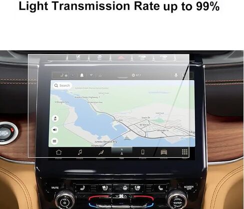 واقي الشاشة متوافق مع 2021-2025 Grand Cherokee/Grand Cherokee L 10.1 "الشاشة التي تعمل باللمس ، واقي الشاشة الزجاجية المقسى ، Grand Cherokee 10.1inch شاشة تعمل باللمس مناسبة in Kuwait