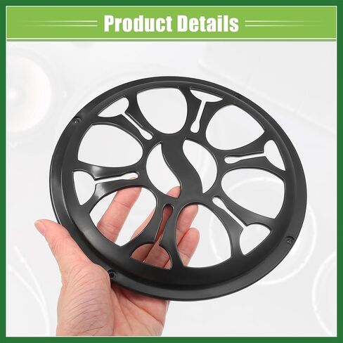 Motoforti Universal 8" Car Speaker Grills Cover Round 8 Inch Audio Speaker Subwoofer Guard Protective Case with Mounting Screws ABS Black - Pack of 2 Long-lasting in Saudi Arabia