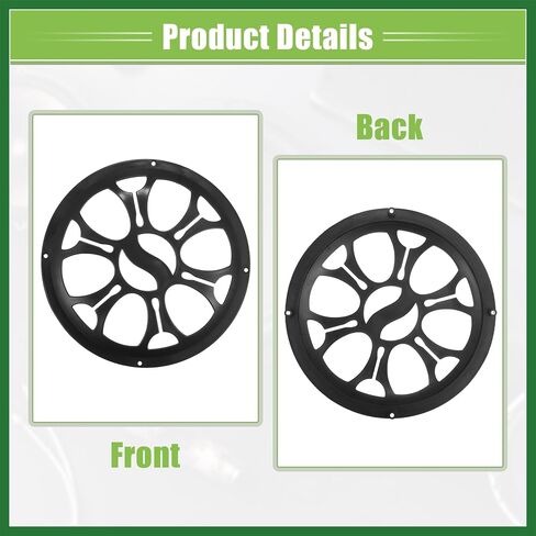 Motoforti Universal 8" Car Speaker Grills Cover Round 8 Inch Audio Speaker Subwoofer Guard Protective Case with Mounting Screws ABS Black - Pack of 2 Long-lasting in Saudi Arabia