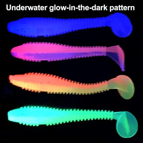 Swimbaits Paddle 10 PCS, 3 Inches Paddle Tail, Soft Lure with Nature Oil for Trout Crappie Bass, Durable Plastic Bait Swimmer for Saltwater/Freshwater, Orange in Saudi Arabia