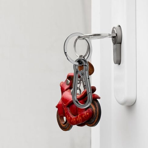 6 Pcs Keychain Stainless Steel Key Ring Clip Metal Heavy Duty Keychain Accessories 3 Color Simplicity Car Key Chain Holder Hooks Charm 2.63 × 1.18 Inch for Home Door Keys Office Men Women in Kuwait